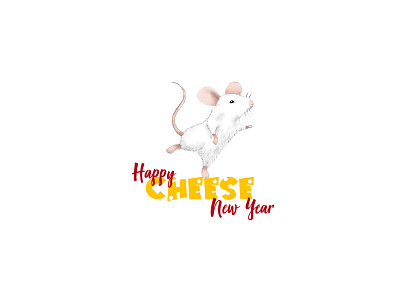 Happy Cheese New Year 🐭 2020 cheese chinese chinese culture chinese new year chinese zodiac design happy chinese new year illustration mouse new year rat ui ui ux ui design vector year of the rat