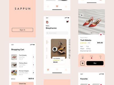 Sappun Concept Design 👠 app app design design ecommerce ecommerce app ecommerce design flat mobile mobile app product sappun shoes shoes app shopping shopping app store ui ui ux ui design ux