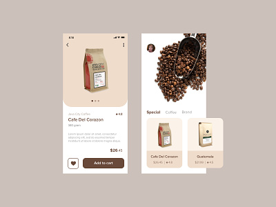 Coffee Bean App app app design coffee coffee bean coffee beans coffee shop coffeeshop design flat mobile mobile app ui ui ux ui design ux