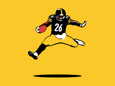 Bell 26 american football fantasy football football icon illustration logo nfl nfl player nfl team pittsburgh rb runningback sports sports logo steelers