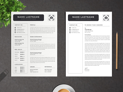Resume Template with Cover Letter resume