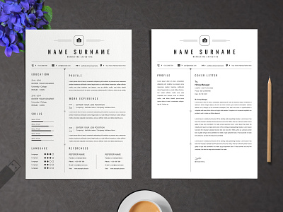 Clean Resume Template And Cover Letter clean resume cover letter cv cv resume doctor cv job resume letterhead resume resume template
