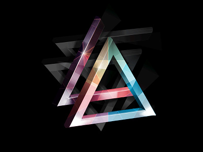 Latenite Automatic Album Artwork 3d album artwork band logo prism rainbow symbol triangle