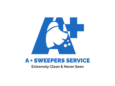 A+ Sweepers Service Logo design graphic design graphicdesign illustration illustrator vector vector illustration