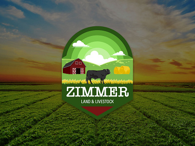 Zimmer Land & Livestock logo design illustration illustrator logo vector vector illustration