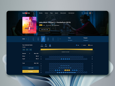 Movie Booking webpage design graphic design ui ux