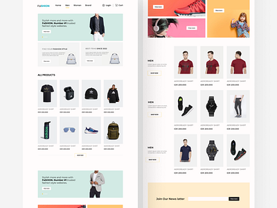 FaSHION E-Commerce Website branding e commerce ui web design