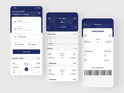 Flight Ticket App boarding booking flight app graphic design ios mobile app ticket ui ux