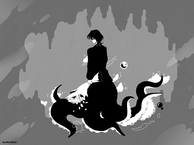 Romantic Octopus artwork cartoon character chracterdesign design digitalart digitaldrawing doodle drawing graphic design illustration illustration art lineart lineillustration イラスト イラストレーター