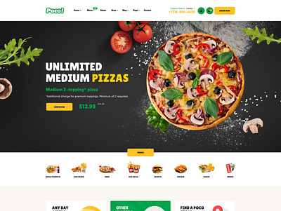 Poco - Fast Food Restaurant WordPress Theme - Pavothemes clean creative ecommerce elementor fast food food delivery online ordering pavothemes poco responsive restaurant shop store woocommerce wordpress theme