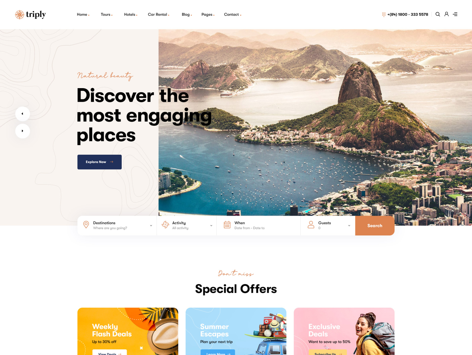 tours booking wordpress theme