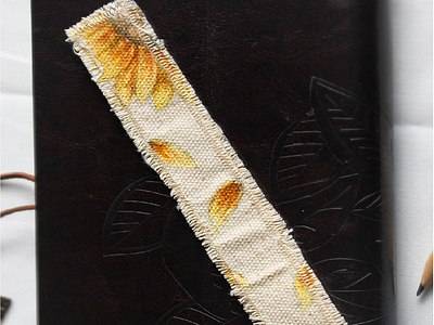 Sun Flower Petals on Bookmark