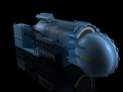 Aerospace 3D design render autoclave project