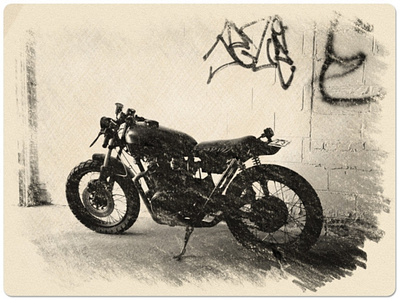 sketch of my CB 300 Honda Cafe Racer