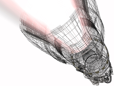 GE F110-129 F-16 Engine wireframe