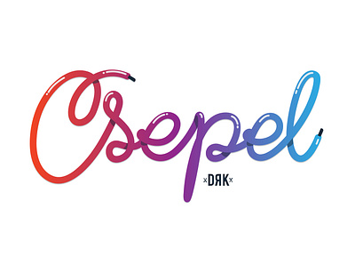 Csepel x DRK clothing line collaboration illustration lettering