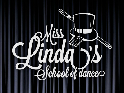Miss Linda's School of dance concept dance illustration logo
