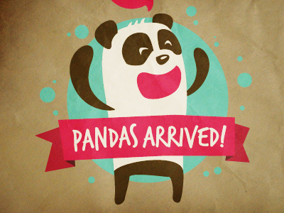 Pandas arrived! illustration panda