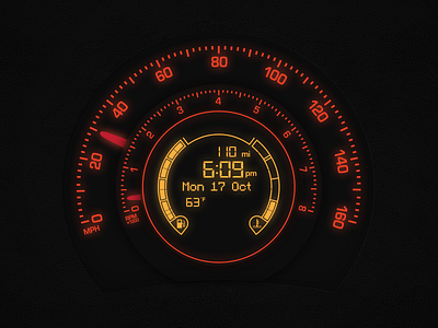 Fiat 500 speedometer