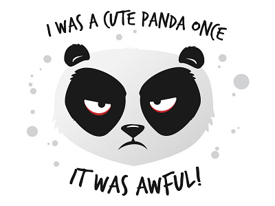 Grumpy panda fun grumpy illustration meme panda