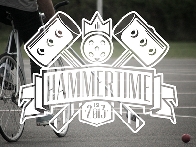 Hammertime logo concept bikepolo illustration logo