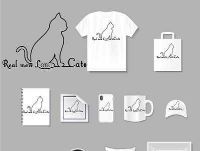 real man love cats design amazon branding cats graphic design illustration logo minimal print design t shirt design top typography vector world