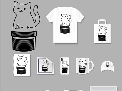 Cat love me design