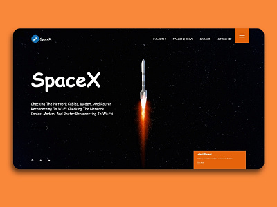 SpaceX adobe illustrator adobe xd design digital design illustration simple space spaceship spacex ui vector web website