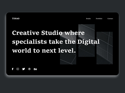 Tihao Creative Studio adobe illustrator adobe xd branding creative creative design creative studio minimal studio studios tihao ui vector web website