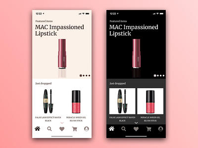 Makeup App UI Demo app design ui