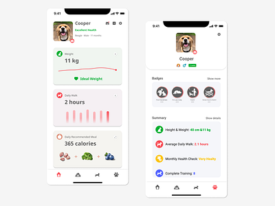 Dog health tracking App