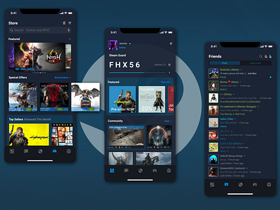 Steam App redesigned UI