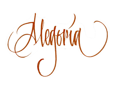 Alegoria calligraphy lettering