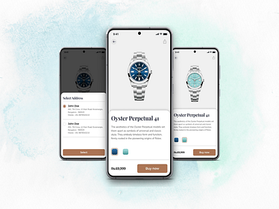 Product Description Page Visual Exploration app design colour design luxury mobile app product page turquoise typography ui uidesign uxdesign uxui