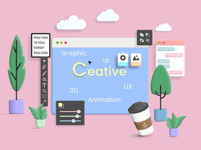 Soft Graphic Design 2d 3d animation coffee color design figma flat graphic design illustration quotes slogan soft ui typography ui ux vector