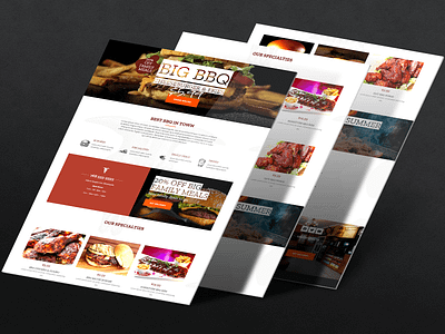BIG BBQ agency website app bbq branding design food lander landingpage ui ux web