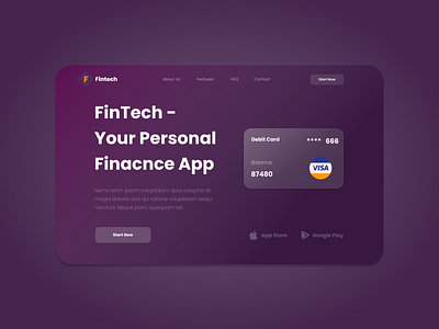 Fintech web design branding design fintech branding icon ui uidesign uiux ux visa