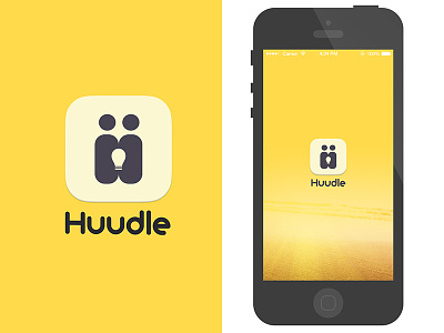 Huddle Mobile App app huddle icon ios iphone login signup social splash ui yelllow
