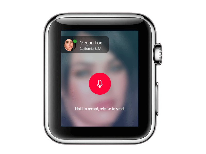 Apple Watch - Voice Chat GIF animation apple watch cancel chat delete gif iwatch recorder ui voice