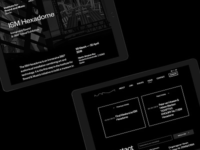 ISM website berlin dark ui music ui web website