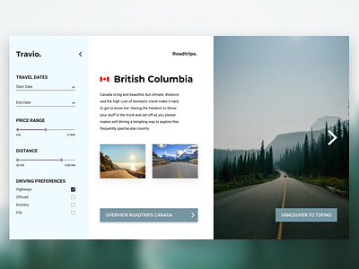 Travio. design order reservation roadtrip travel ui ux web webdesign