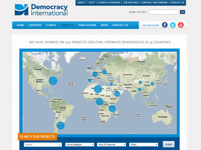 New Work - Projects Page democracy google fonts homepage