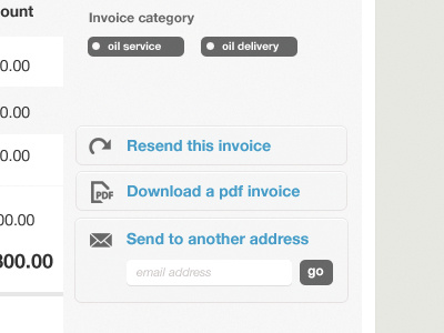 oil app invoice details icons oil app type