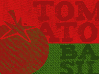 tomato & basil chrisgillis dailyshot texture typography