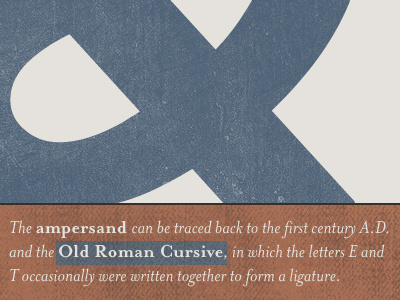 ampersand explained chrisgillis dailyshot texture typography