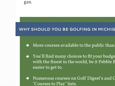 golf textures on lists chrisgillis texture typography