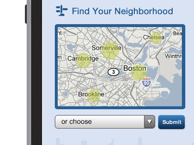 find your hood maps mobile design typography