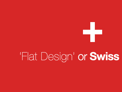 'Flat Design' or Swiss Design? post