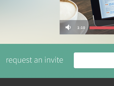 request invite w/vid player icons open sans typography