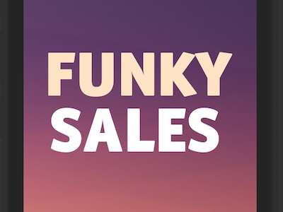 Funky sales design (soon) app